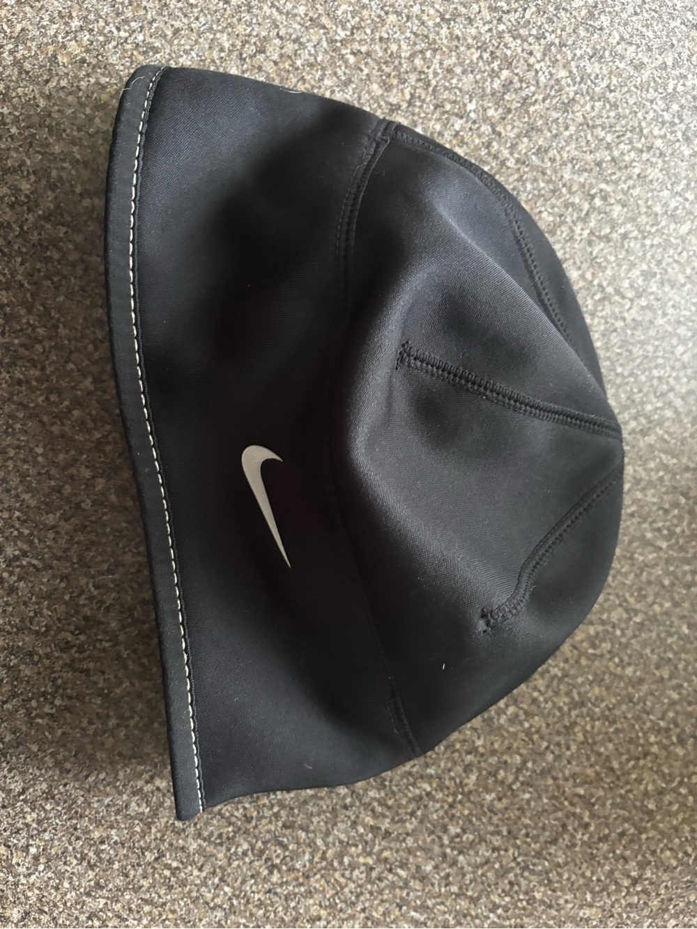 Nike Black Thermal Fit Running Hat with White Swoosh